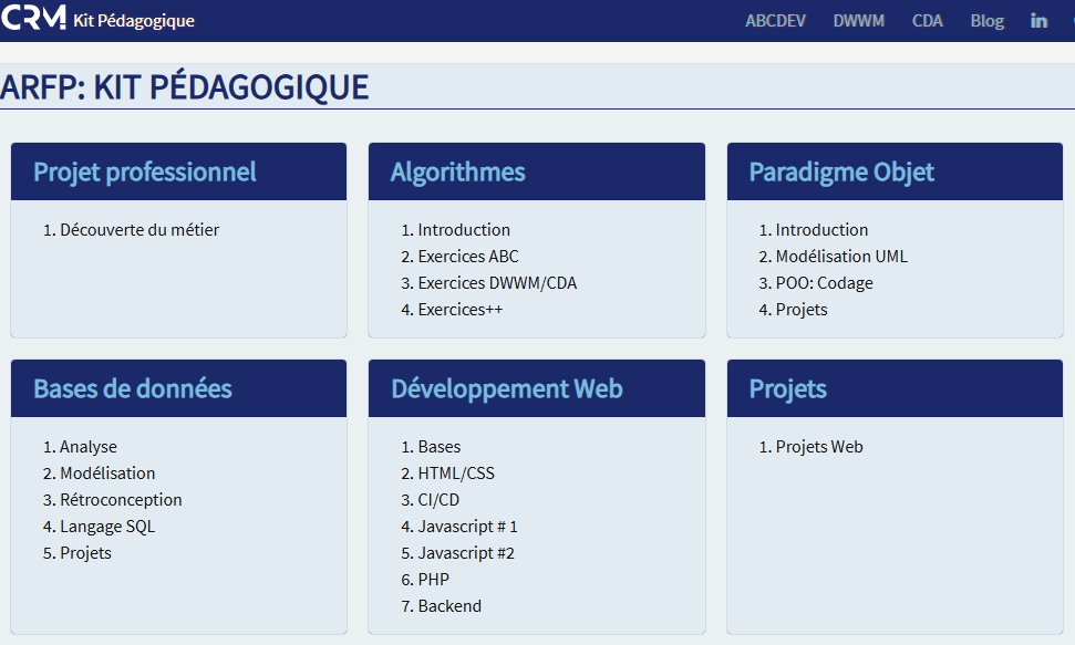 Capture de arfp.github.io